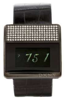 DKNY Womens Clear Crystal Digital Watch  