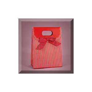  100ea   4 7/8 X 2 3/8 X 6 1/2 Red Pinstripe Tab Top Box 