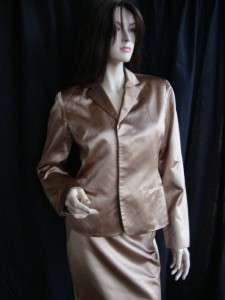 Ralph Lauren Black Label Satin Suit Skirt Jacket sz 6  