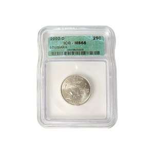    2002 Louisiana Quarter Denver Mint Certified 66