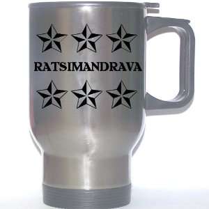 Personal Name Gift   RATSIMANDRAVA Stainless Steel Mug (black design 