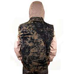 Knoles & Carter Mens Denim Vest w/ Detachable Hood  