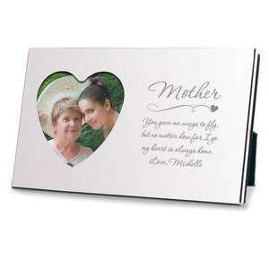  Personalized Silver Heart Picture Frame for Mom 