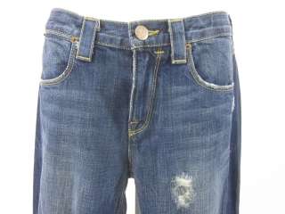 VINTAGE SLIM Dark Wash Destroyed Jeans Pants Size 27  