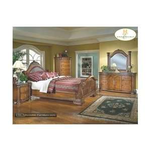 Spanish Hills Collection Leather Panel Bedroom Set by Homelegance 