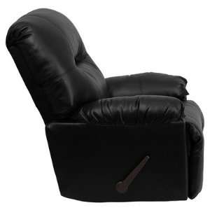 Flash Furniture Contemporary Bentley Black Leather Chaise Rocker 