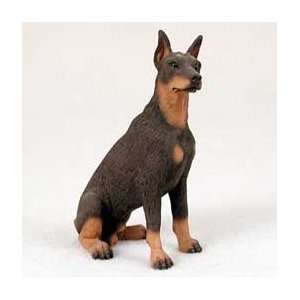  Doberman Pinscher Dog Figurine   Red