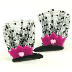  (Magenta) 1 Pair Baby/Toddler/Girl Crown Shaped with Shiny 