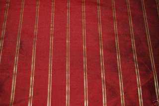 815 Pindler Stripe Burgundy Gold Damask Silk Fabric  