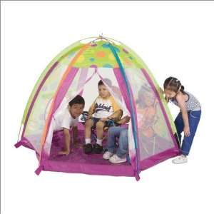  Zone Play Tent with Tunnel Hole and Two Solid Panels by Pacific Play 