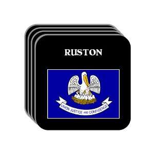 US State Flag   RUSTON, Louisiana (LA) Set of 4 Mini Mousepad Coasters