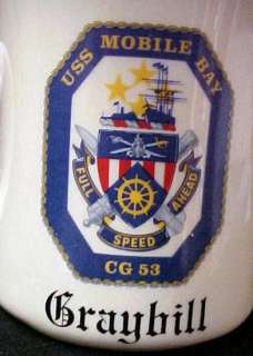 Navy USS Mobile Bay CG 53 Graybill Coffeee Cup Mug  