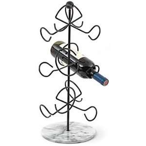    Evco 6 Bottle Wire & White Marble Wine Rack