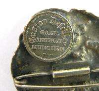 1894 DECO GUSTAV DESCHLER MUNCHEN COIN MOUNTED IN BADGE  