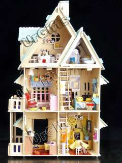   DIY Dollhouse Miniature Model Kit with Light NEW in Box Colorful Mood
