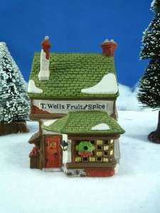 Dept 56 Dickens Village T. Wells Fruit & Spice Shop (232)  