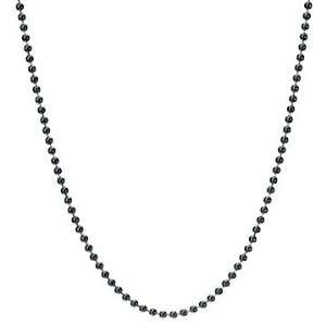  Add a Bead Charm Pendant Necklace Ball Chain Opaque Black 
