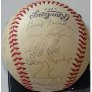 1981 Cincinnati Reds Team 28 SIGNED Baseball BENCH   Autographed 