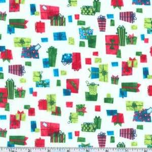 45 Wide Secret Santa Presents & Packages Red/Green Fabric By The 