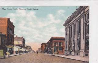 Main Street Aberdeen South Dakota SD old 1900s postcard  