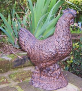 13 Lb. Cast Iron HEN STATUE Outdoors or Indoors CLOSE OUT  