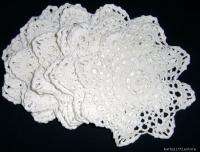 New 4 Lace Doilie Lot 24 White Cotton Crochet Doily  