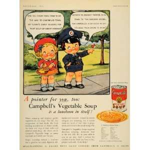1932 Ad Campbells Soup Vegetable Kids Canned Camden NJ Police Officer 