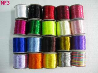 Free P&P 20 Colors 1.5mm Chinese Knot Cords Jewellery Findings 