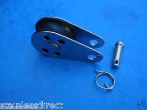 NEW 25MM STAINLESS STEEL 316 PULLEY BLOCK REMOVABLE PIN  