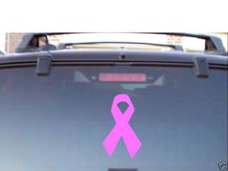 BREAST CANCER RIBBON VINYL DECAL STICKER LADIES PINK  