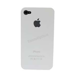 iPhone 4 White Hard Ultra Thin Case Apple 4G 4S w Protector  