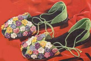 Crochet Flower Slippers Sandals Soft Shoes Pattern  
