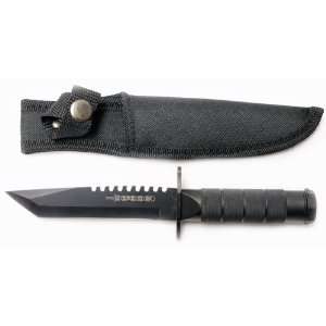  New Survival Fixed Blade Tanto Knife w Sheath + Compass 