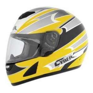  Cyber Helmets US 32C ATAC YEL_SIL_WHITE MD MOTORCYCLE 