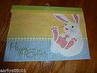 Happy Easter Bunny Rabbit Placemat Embroidered Quilt Design Spring 