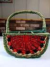Watermelon Woven Basket Flatware Caddy , 10 1/4 x 7 x 11 High to 