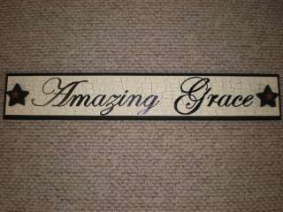 Amazing Grace Primitive (Rustic) Wood Sign  