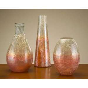 Glass Vase In Copper, Gold and Silver Tones  Kitchen 