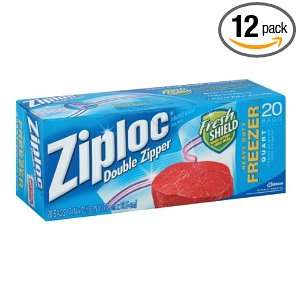  Ziploc Bag Freezer Quart, 20 Count Boxes (Pack of 12 