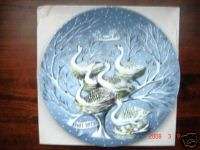 HAVILAND LIMOGES 6 GEESE LAYING 12 DAYS CHRISTMAS PLATE  