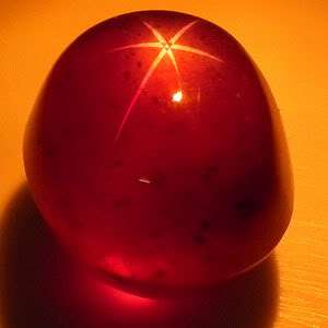 19.55 Cts SPARKLIN​G PINKISH RED NATURAL STAR RUBY CAB~  