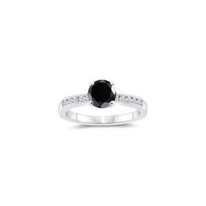  1.39 1.78 Cts Black & White Diamond Engagement Ring in 14K 