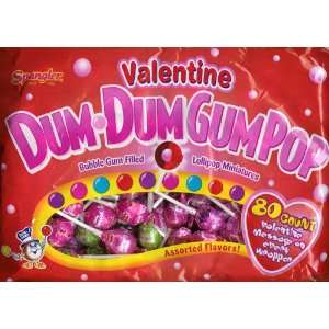   15.52 oz Bags) Valentine Dum Dum Gum Candy Lollipops