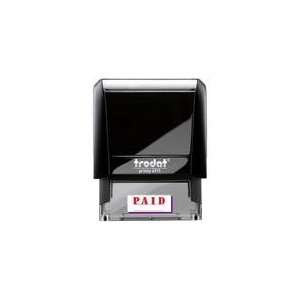  PAID   Trodat 4911 (Ideal 50) Red Self Inking Rubber Stamp 