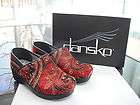   Professional Tapestry Vegan Red Shoes Clogs NIB Sz5.5 6 Retail $130