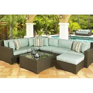 NorthCape International Cancun Sectional Cushion Patio Wicker Lounge 