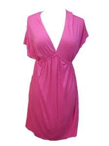 NICOLE MILLER NEW YORK SWIMSUIT COVER UP DRESS FUSCHIA SIZE L  