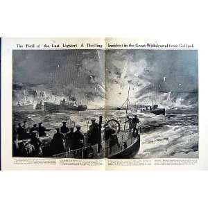  World War 1915 16 Ships Gallipoli Explosion Soldiers