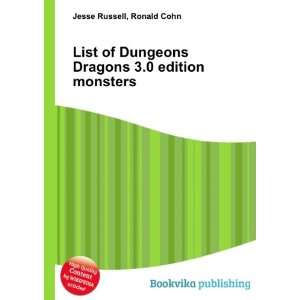  List of Dungeons Dragons 3.0 edition monsters Ronald Cohn 