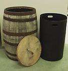 Whiskey Wood Barrel Trash Can Liner & Lid